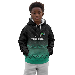 Custom Football African Tanzania Kid Hoodie Retro 2023-24 Tanzania History - African Pride