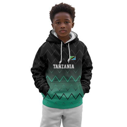 Custom Football African Tanzania Kid Hoodie Retro 2023-24 Tanzania History - African Pride