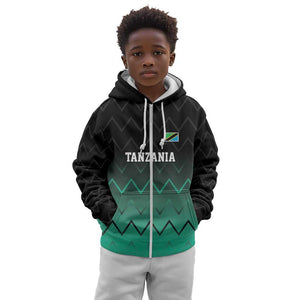 Custom Football African Tanzania Kid Hoodie Retro 2023-24 Tanzania History - African Pride