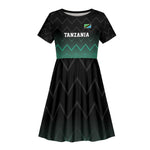 Custom Football African Tanzania Kid Short Sleeve Dress Retro 2023-24 Tanzania History - African Pride