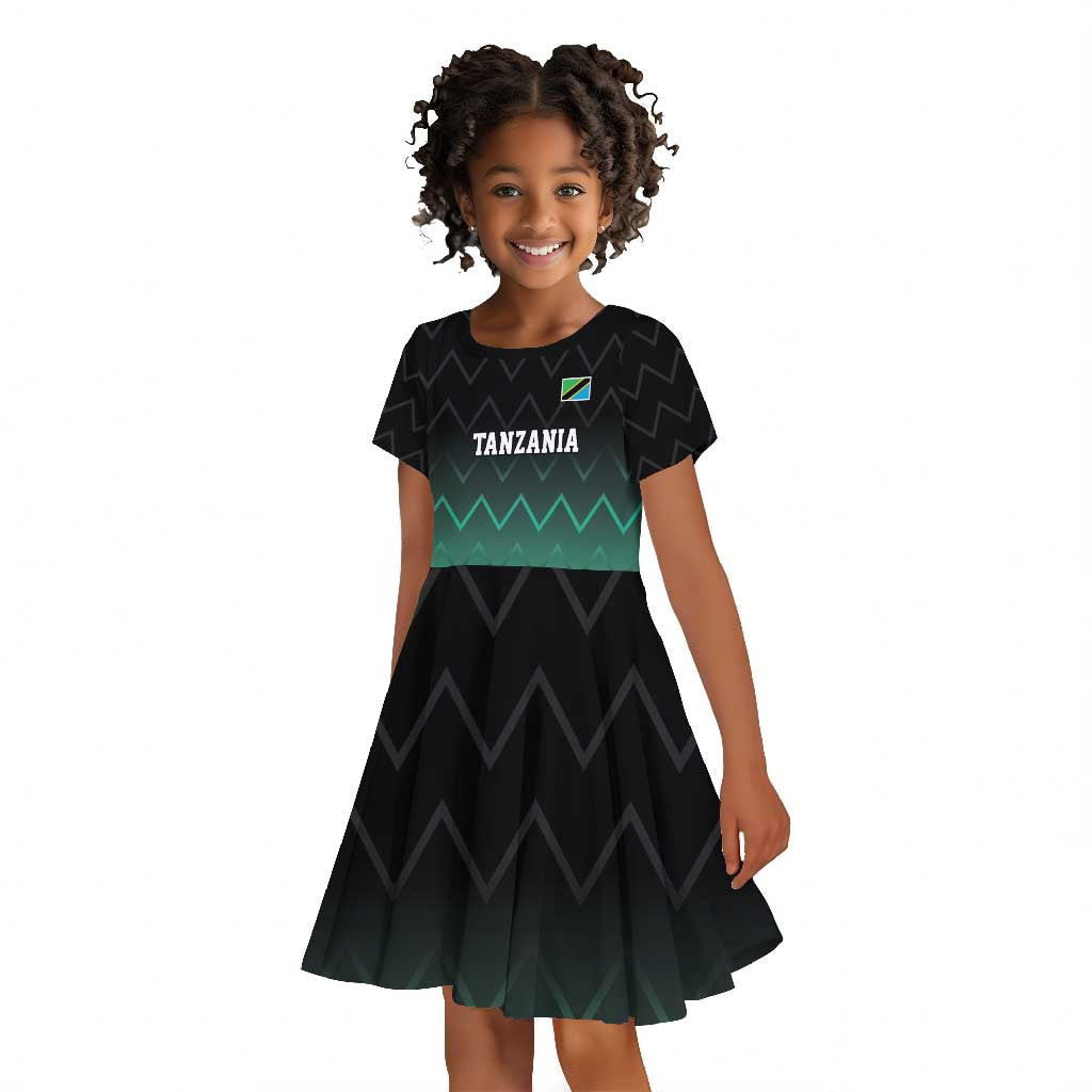 Custom Football African Tanzania Kid Short Sleeve Dress Retro 2023-24 Tanzania History - African Pride