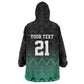 Custom Football African Tanzania Kid Wearable Blanket Hoodie Retro 2023-24 Tanzania History - African Pride