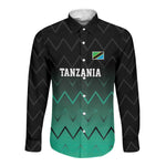 Custom Football African Tanzania Long Sleeve Button Shirt Retro 2023-24 Tanzania History - African Pride