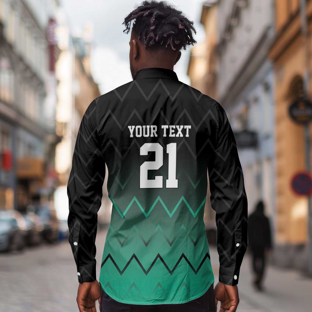Custom Football African Tanzania Long Sleeve Button Shirt Retro 2023-24 Tanzania History - African Pride