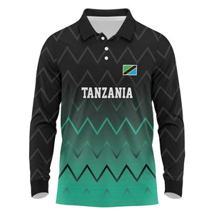 Custom Football African Tanzania Long Sleeve Polo Shirt Retro 2023-24 Tanzania History - African Pride
