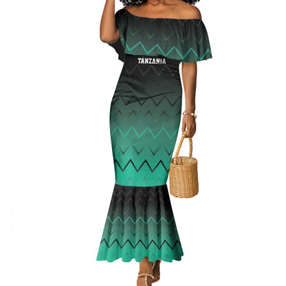 Custom Football African Tanzania Mermaid Dress Retro 2023-24 Tanzania History - African Pride