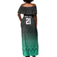 Custom Football African Tanzania Off Shoulder Maxi Dress Retro 2023-24 Tanzania History - African Pride