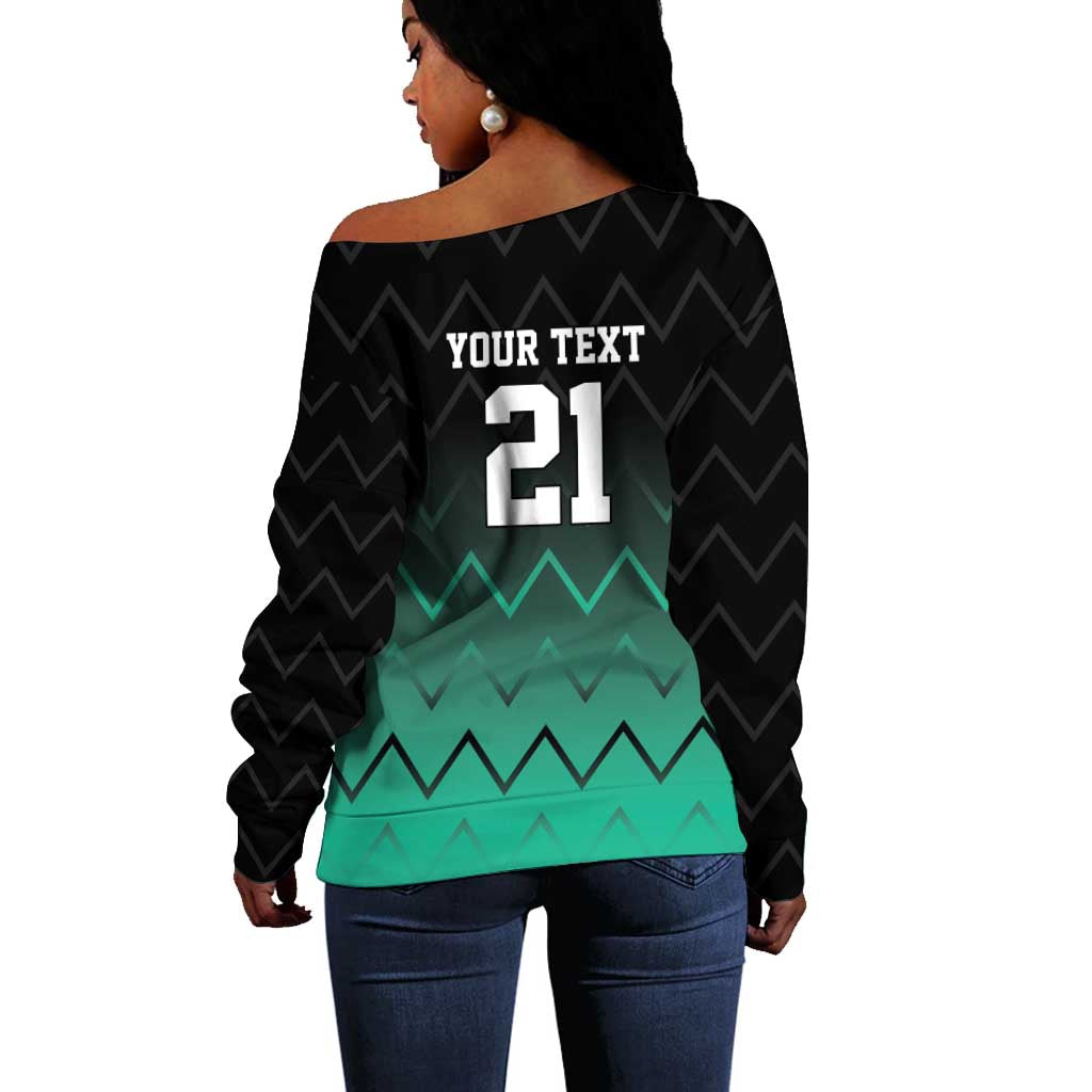 Custom Football African Tanzania Off Shoulder Sweater Retro 2023-24 Tanzania History - African Pride