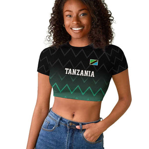 Custom Football African Tanzania Raglan Cropped T shirt Retro 2023-24 Tanzania History - African Pride