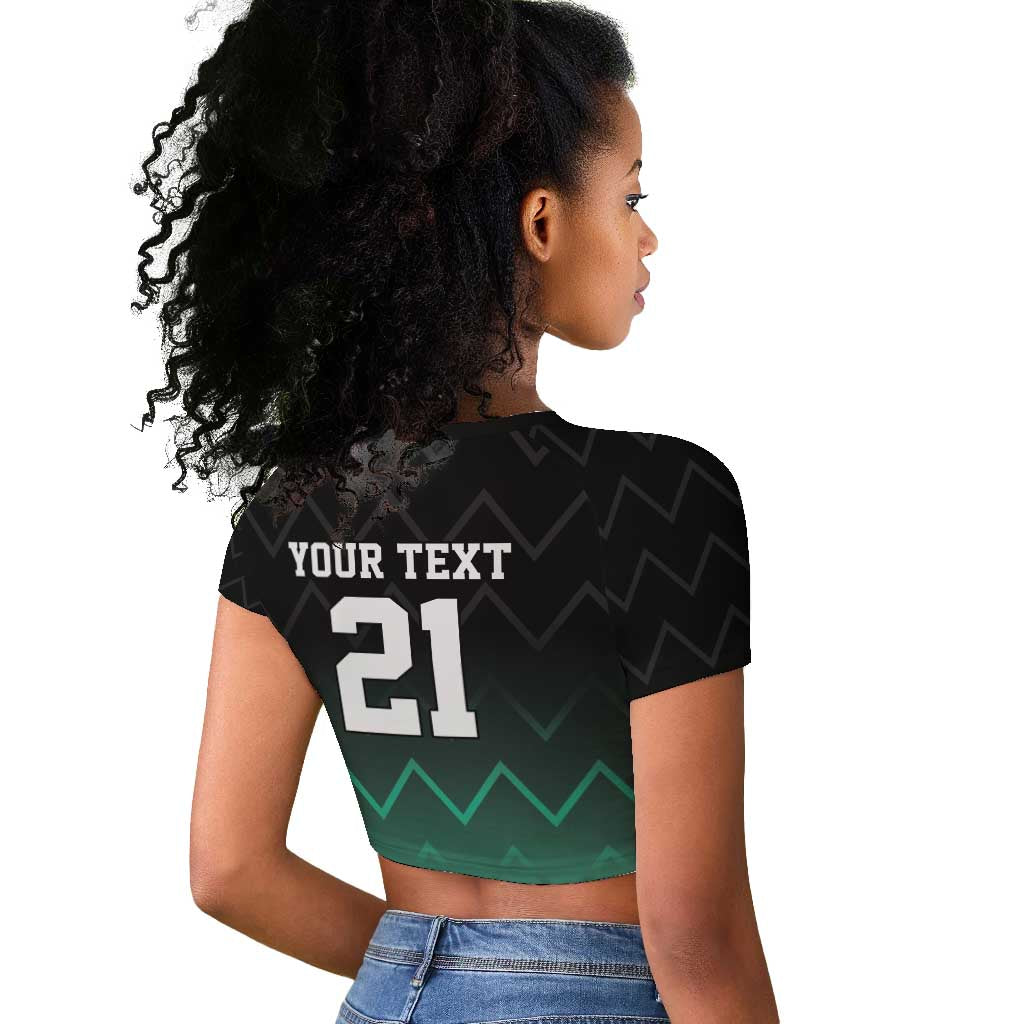 Custom Football African Tanzania Raglan Cropped T shirt Retro 2023-24 Tanzania History - African Pride