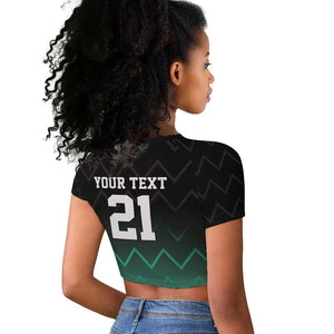 Custom Football African Tanzania Raglan Cropped T shirt Retro 2023-24 Tanzania History - African Pride