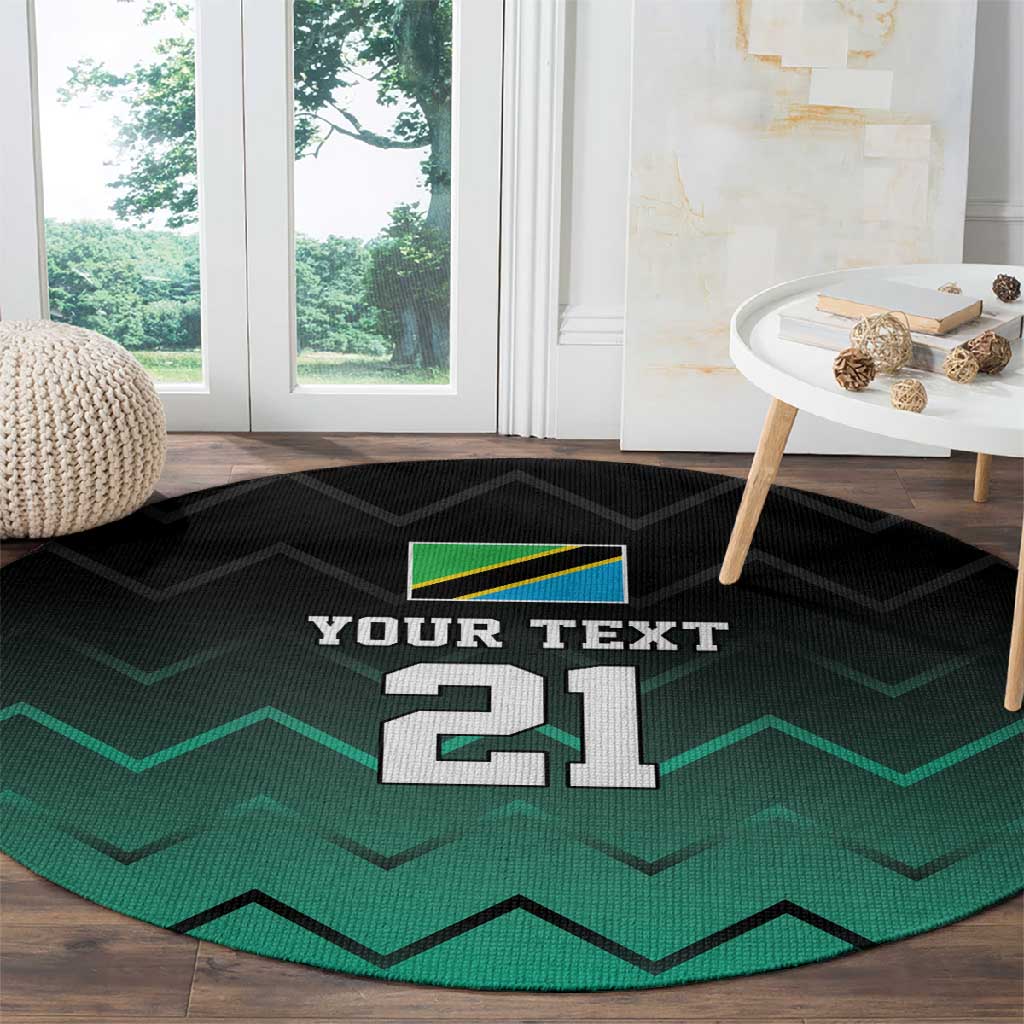 Custom Football African Tanzania Round Carpet Retro 2023-24 Tanzania History - African Pride