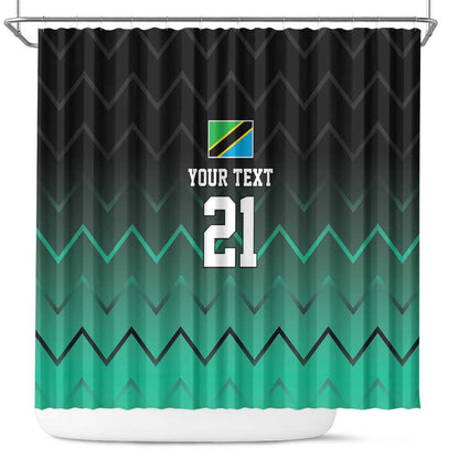 Custom Football African Tanzania Shower Curtain Retro 2023-24 Tanzania History - African Pride