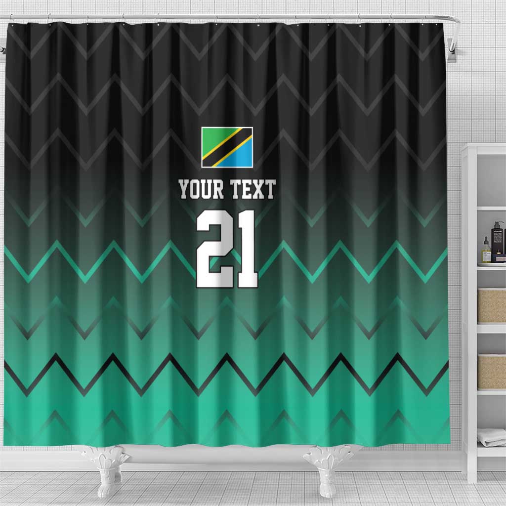 Custom Football African Tanzania Shower Curtain Retro 2023-24 Tanzania History - African Pride