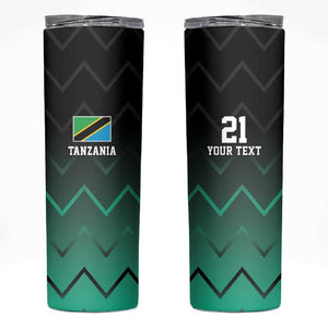 Custom Football African Tanzania Skinny Tumbler Retro 2023-24 Tanzania History - African Pride