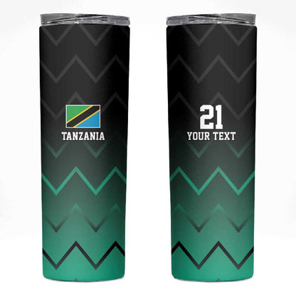 Custom Football African Tanzania Skinny Tumbler Retro 2023-24 Tanzania History - African Pride