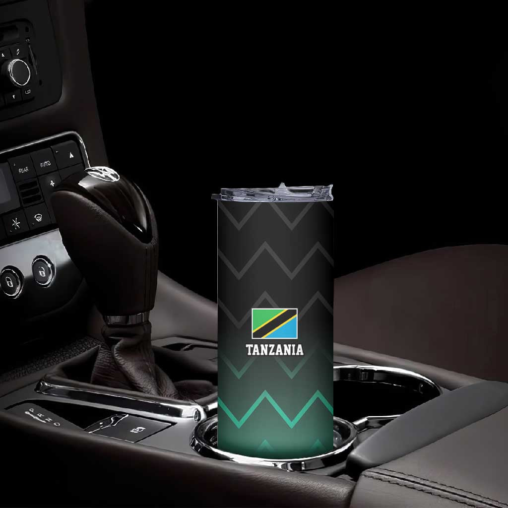 Custom Football African Tanzania Skinny Tumbler Retro 2023-24 Tanzania History - African Pride