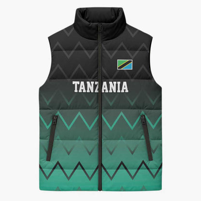 Custom Football African Tanzania Sleeveless Puffer Jacket Retro 2023-24 Tanzania History