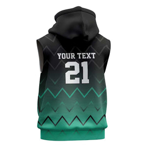 Custom Football African Tanzania Sleeveless Zip Hoodie Retro 2023-24 Tanzania History - African Pride