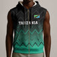 Custom Football African Tanzania Sleeveless Zip Hoodie Retro 2023-24 Tanzania History - African Pride