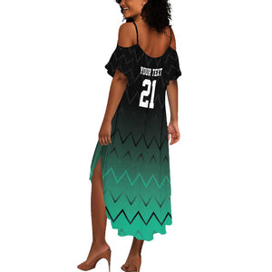 Custom Football African Tanzania Summer Maxi Dress Retro 2023-24 Tanzania History - African Pride