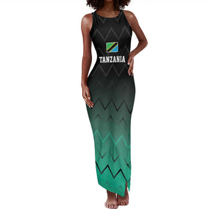 Custom Football African Tanzania Tank Maxi Dress Retro 2023-24 Tanzania History - African Pride