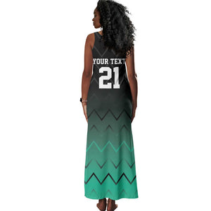 Custom Football African Tanzania Tank Maxi Dress Retro 2023-24 Tanzania History - African Pride