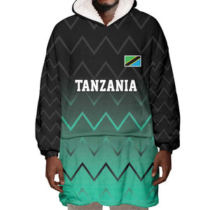 Custom Football African Tanzania Wearable Blanket Hoodie Retro 2023-24 Tanzania History - African Pride