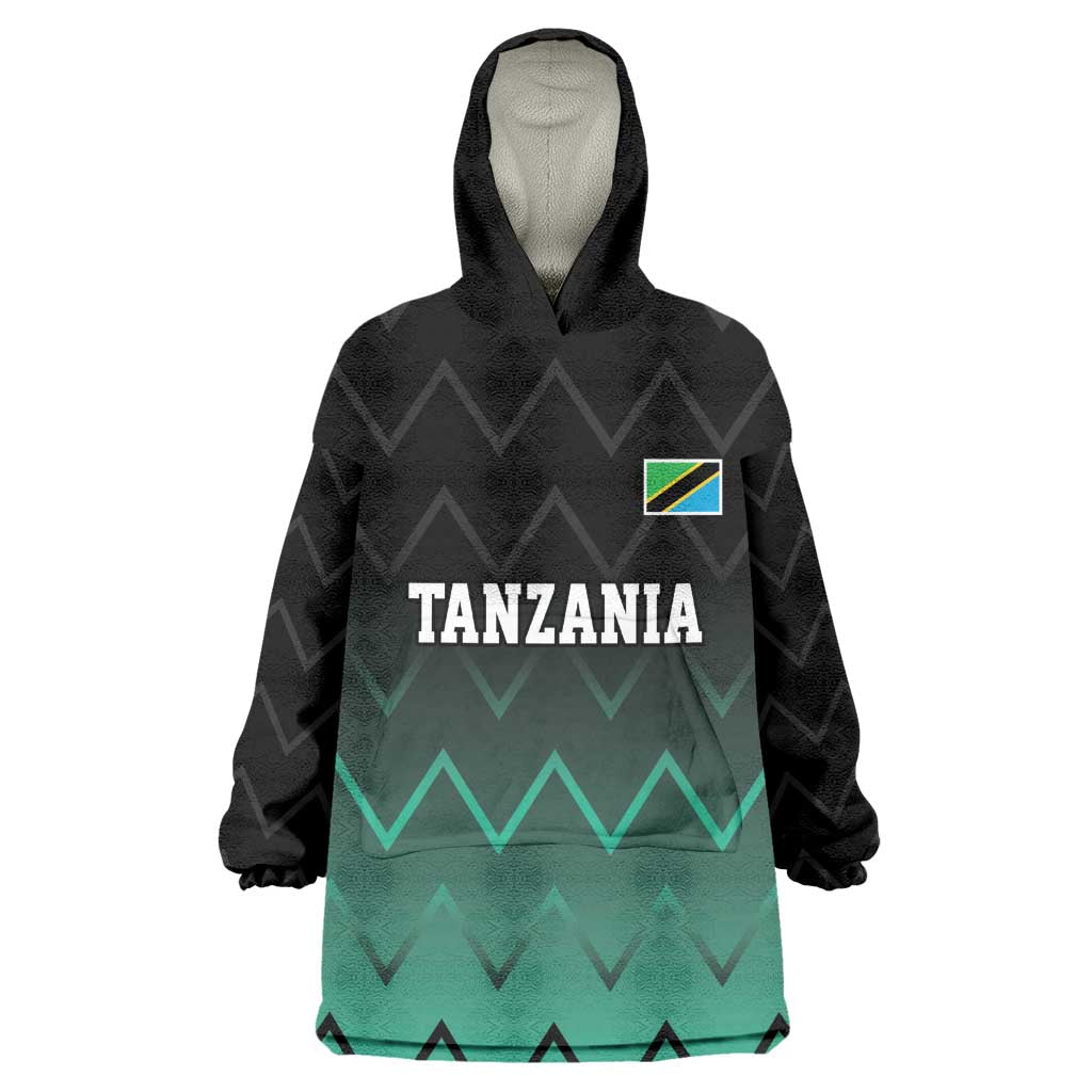 Custom Football African Tanzania Wearable Blanket Hoodie Retro 2023-24 Tanzania History - African Pride