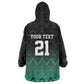 Custom Football African Tanzania Wearable Blanket Hoodie Retro 2023-24 Tanzania History - African Pride