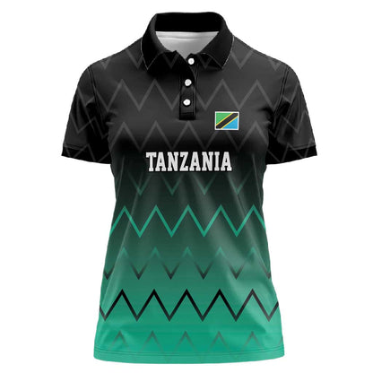 Custom Football African Tanzania Women Polo Shirt Retro 2023-24 Tanzania History - African Pride