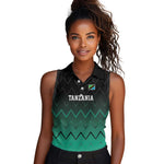 Custom Football African Tanzania Women Sleeveless Polo Shirt Retro 2023-24 Tanzania History - African Pride