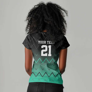 Custom Football African Tanzania Women V-Neck T-Shirt Retro 2023-24 Tanzania History - African Pride