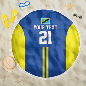 Custom Football African Tanzania Beach Blanket Taifa Stars Go Champion - African Pride