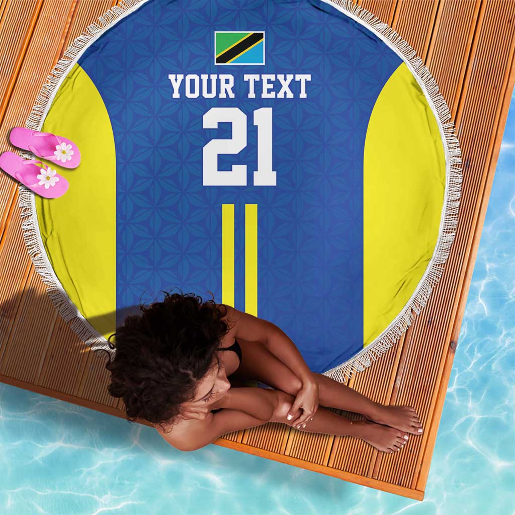 Custom Football African Tanzania Beach Blanket Taifa Stars Go Champion - African Pride