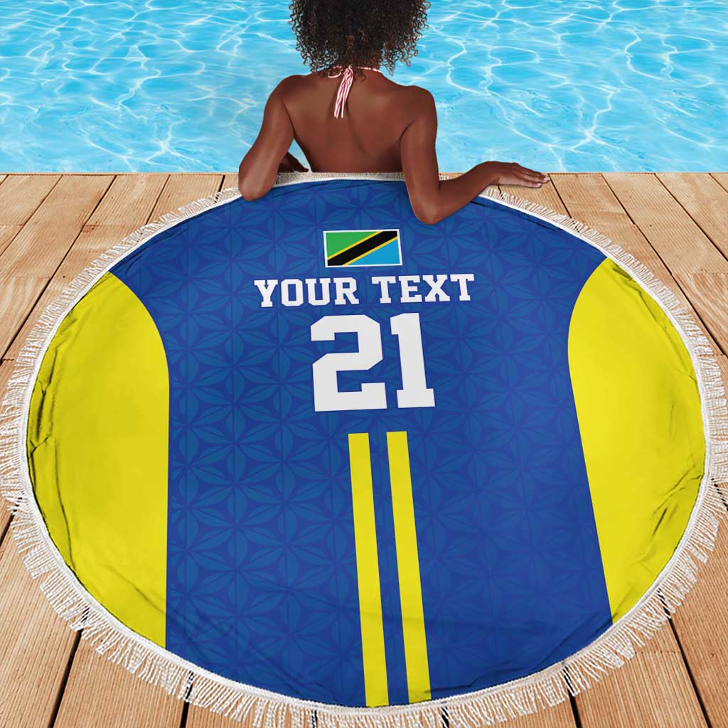Custom Football African Tanzania Beach Blanket Taifa Stars Go Champion - African Pride