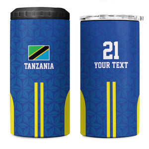 Custom Football African Tanzania 4 in 1 Can Cooler Tumbler Taifa Stars Go Champion - African Pride