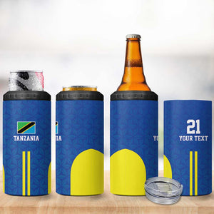 Custom Football African Tanzania 4 in 1 Can Cooler Tumbler Taifa Stars Go Champion - African Pride
