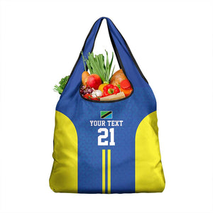 Custom Football African Tanzania Grocery Bag Taifa Stars Go Champion - African Pride