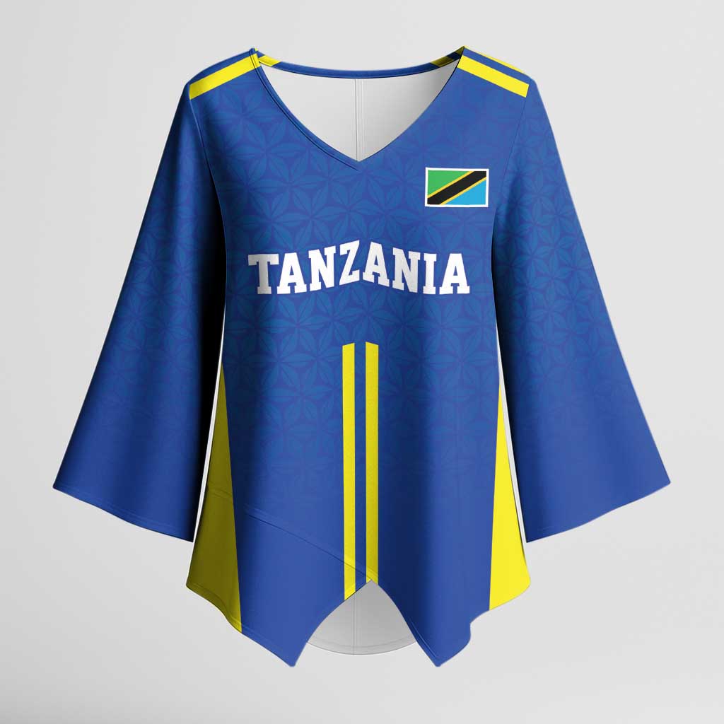 Custom Football African Tanzania Kimono Sleeve Blouse Taifa Stars Go Champion