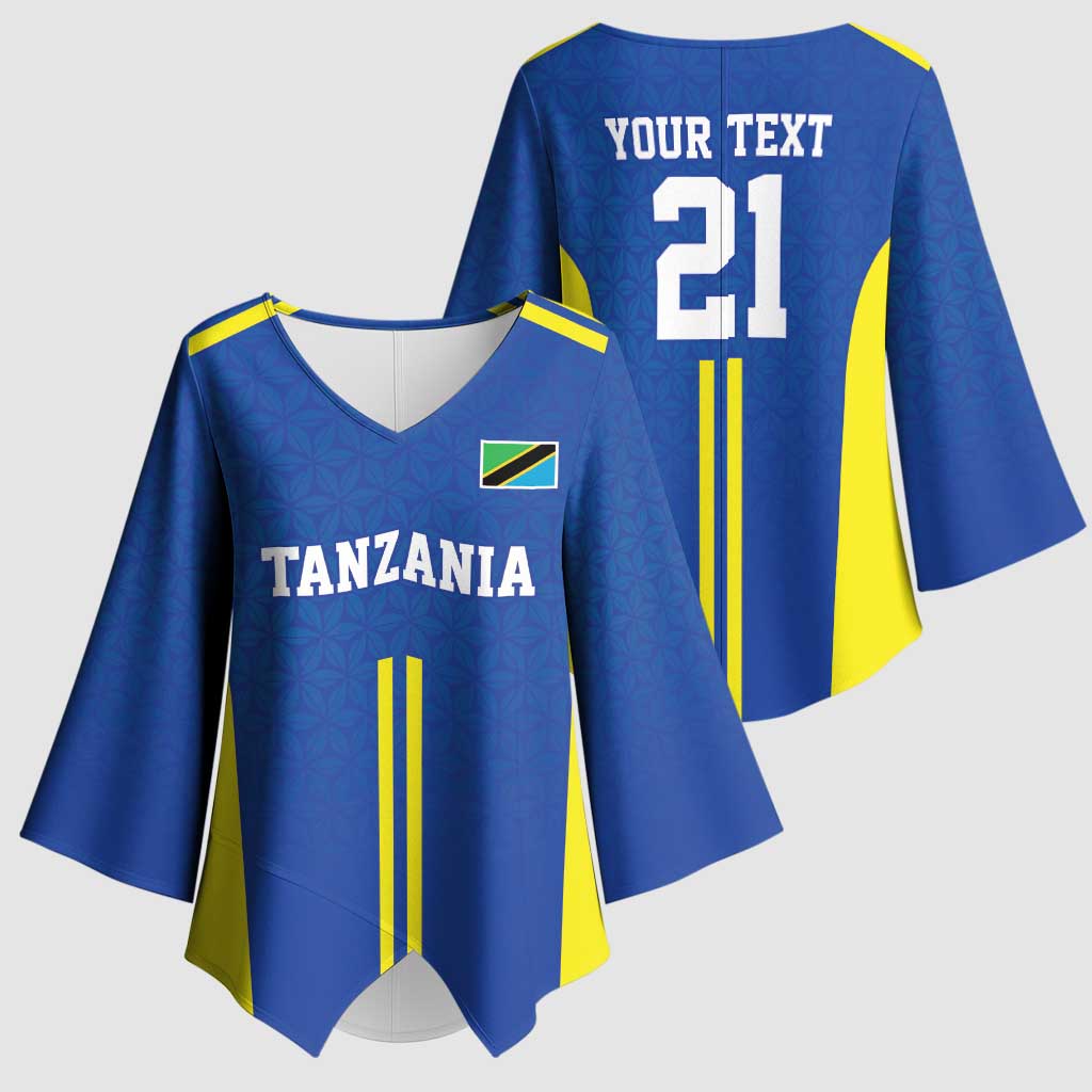 Custom Football African Tanzania Kimono Sleeve Blouse Taifa Stars Go Champion