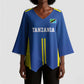 Custom Football African Tanzania Kimono Sleeve Blouse Taifa Stars Go Champion