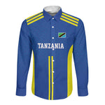 Custom Football African Tanzania Long Sleeve Button Shirt Taifa Stars Go Champion - African Pride