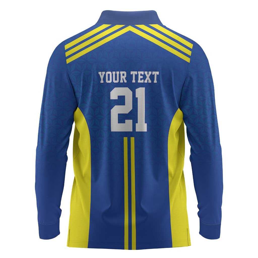 Custom Football African Tanzania Long Sleeve Polo Shirt Taifa Stars Go Champion - African Pride