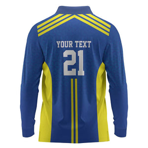 Custom Football African Tanzania Long Sleeve Polo Shirt Taifa Stars Go Champion - African Pride