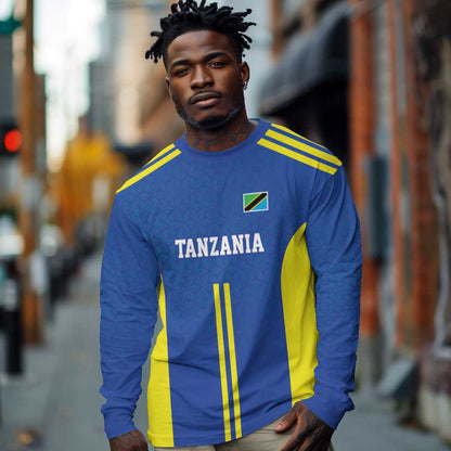 Custom Football African Tanzania Long Sleeve Shirt Taifa Stars Go Champion - African Pride