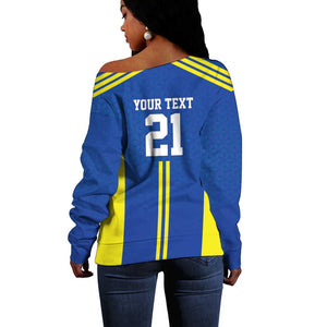 Custom Football African Tanzania Off Shoulder Sweater Taifa Stars Go Champion - African Pride