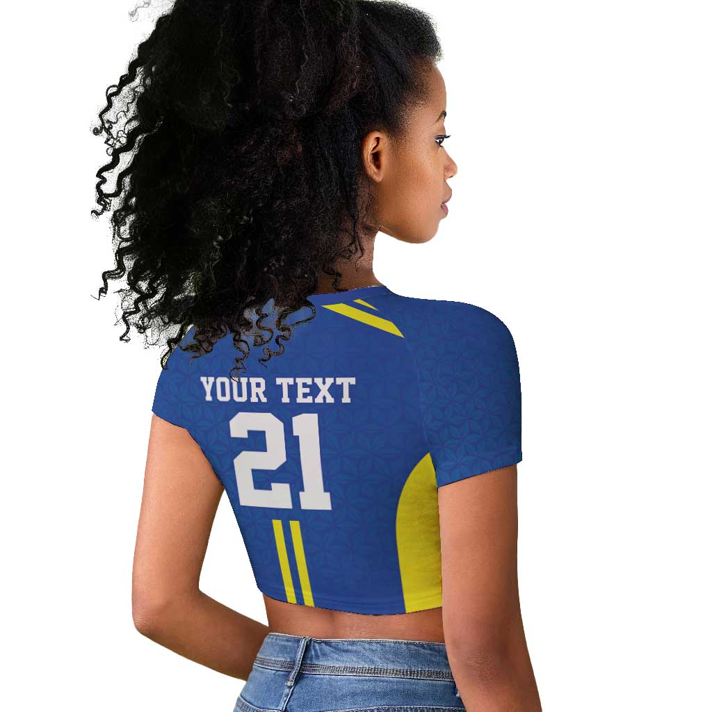 Custom Football African Tanzania Raglan Cropped T shirt Taifa Stars Go Champion - African Pride