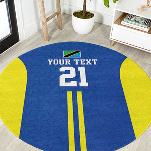Custom Football African Tanzania Round Carpet Taifa Stars Go Champion - African Pride