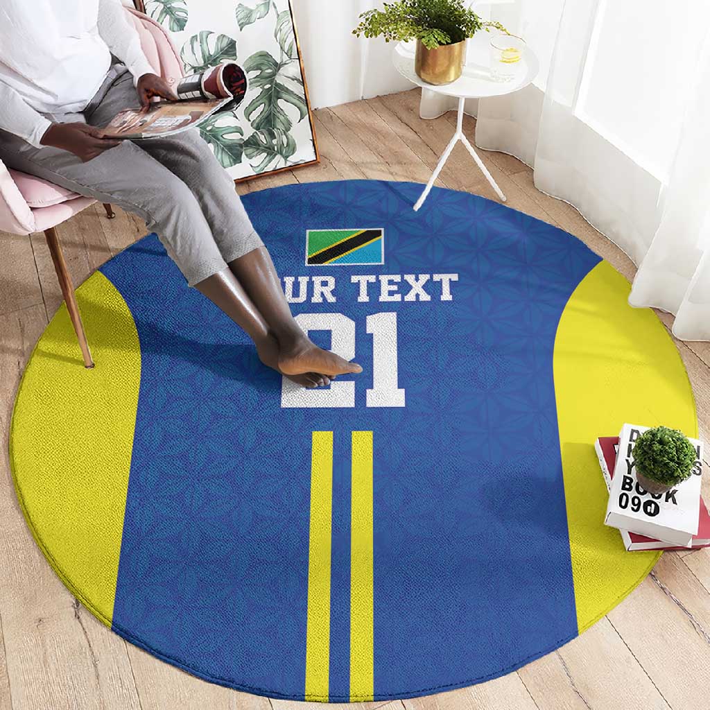 Custom Football African Tanzania Round Carpet Taifa Stars Go Champion - African Pride